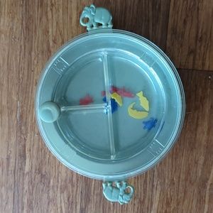 Vintage Regaline baby dish bowl green cute gift